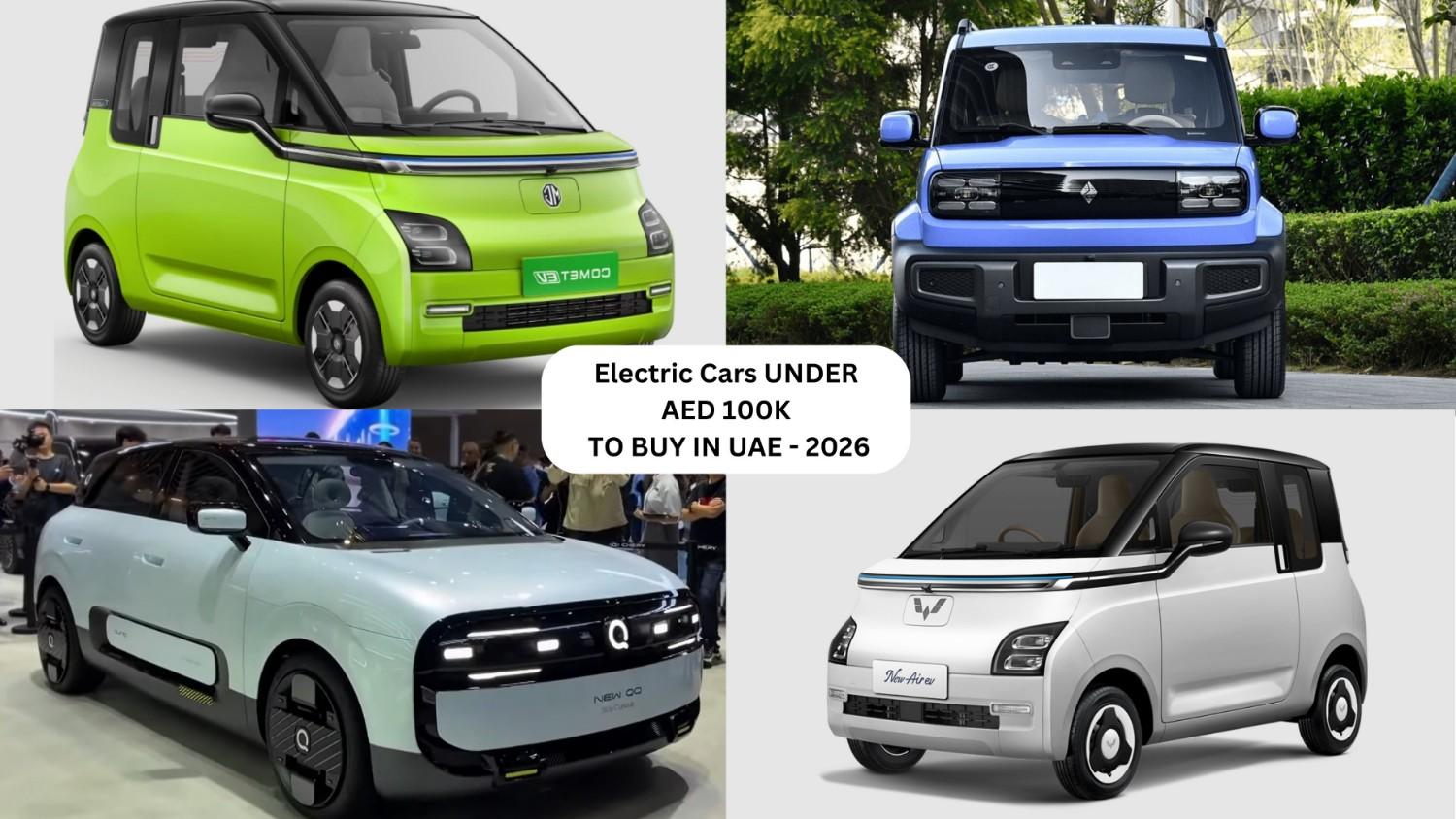 Best Electric Cars Under AED 100,000 in UAE 2026
