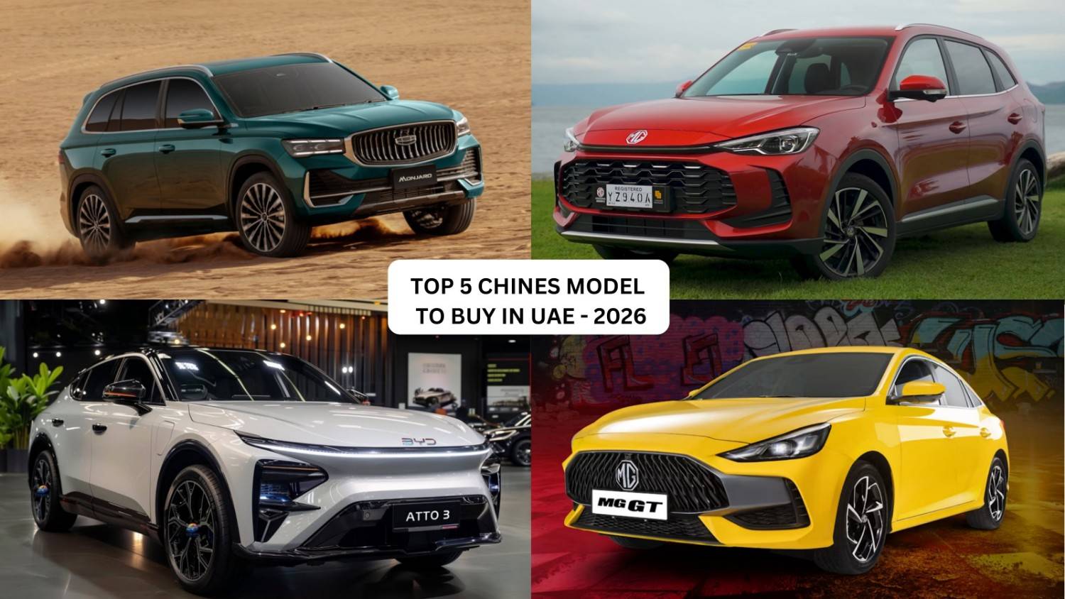 Top 5 Chinese Cars in UAE 2026