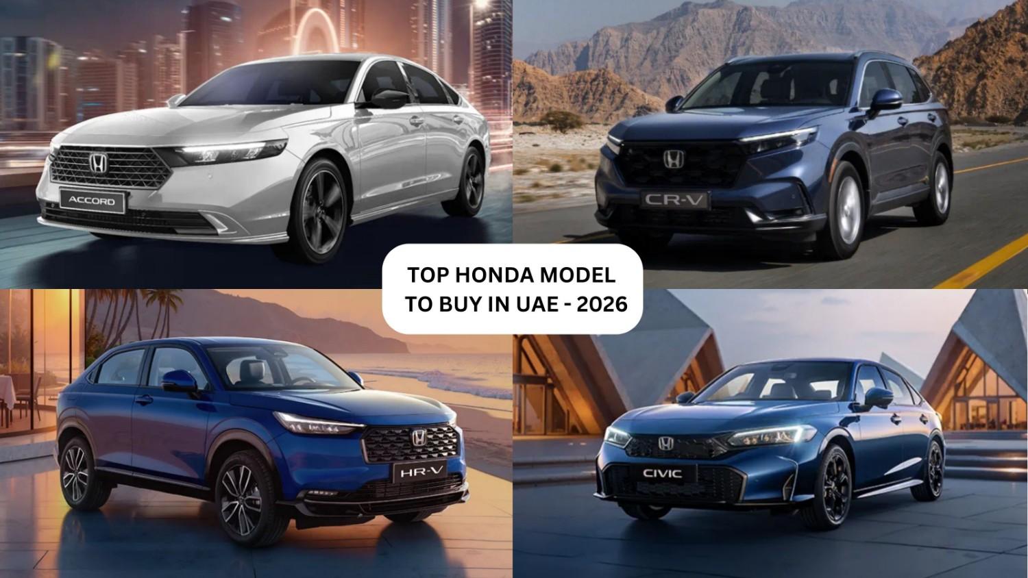 Top 5 Honda cars in UAE 2026