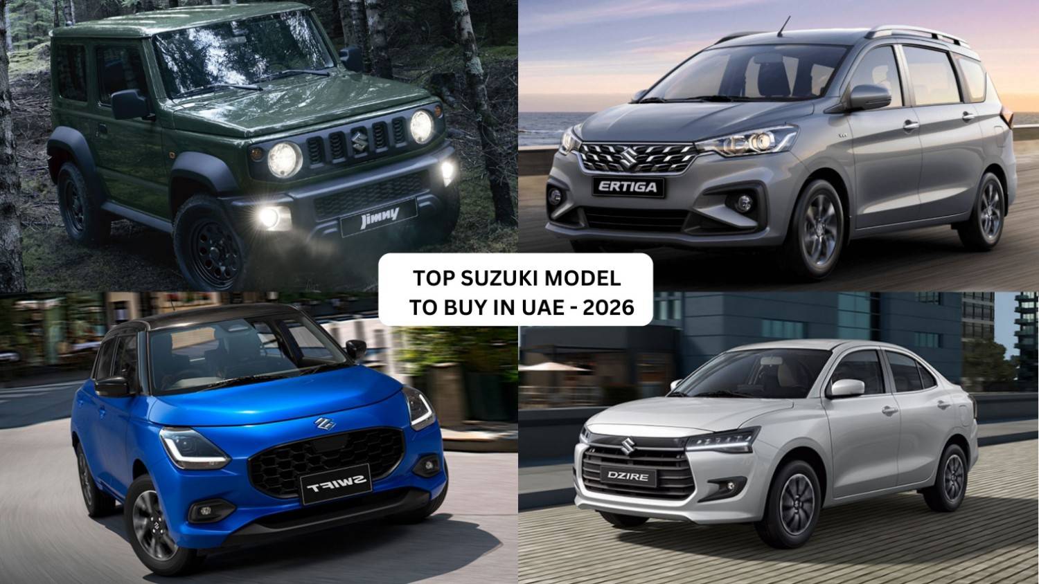 Top 5 Suzuki Cars in UAE 2026