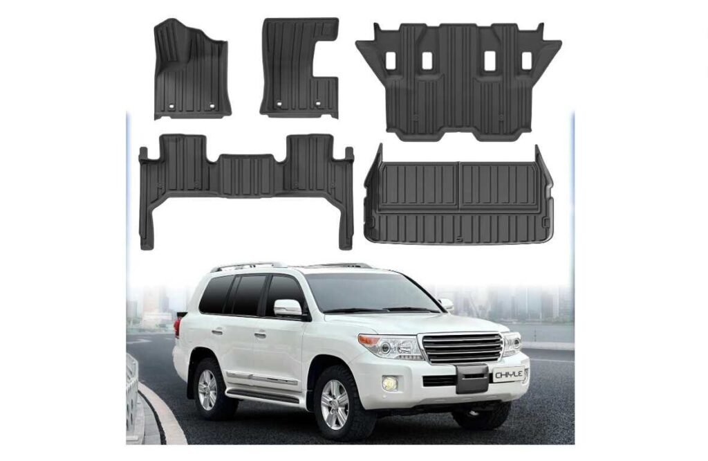 CHIYLE all-weather TPE floor mats for Toyota Land Cruiser LC300 2022–2026 with custom-fit protection